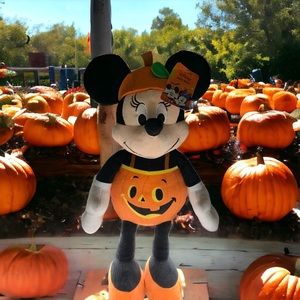 MINNIE MOUSE Halloween Pumpkin Jack O’Latern Plush 20”-21” NWT BY JustPlay